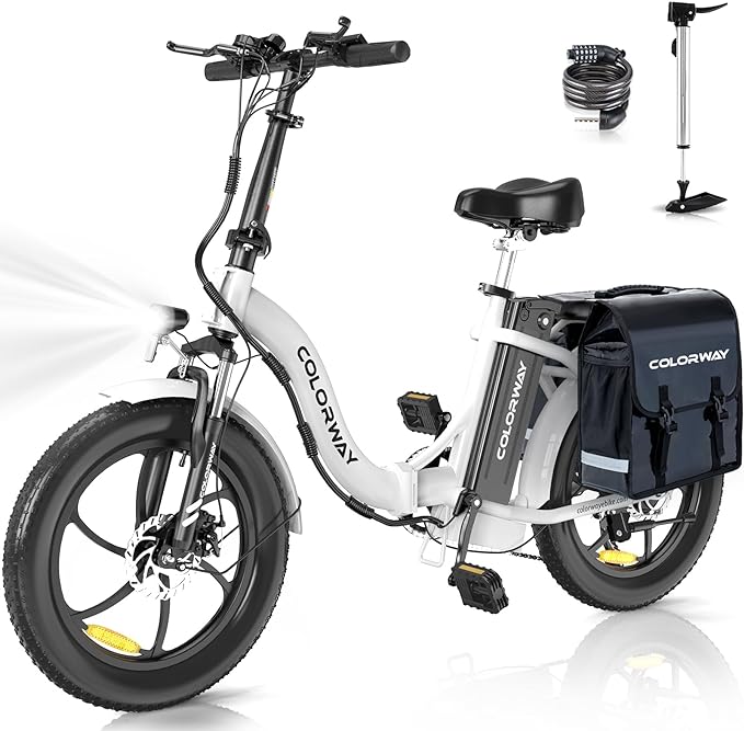 COLORWAY 20'' BK6S Electric Bike, Folding EBike, City Bike with 36V 15Ah Removable Battery, 7-Speed,with 250W Motor