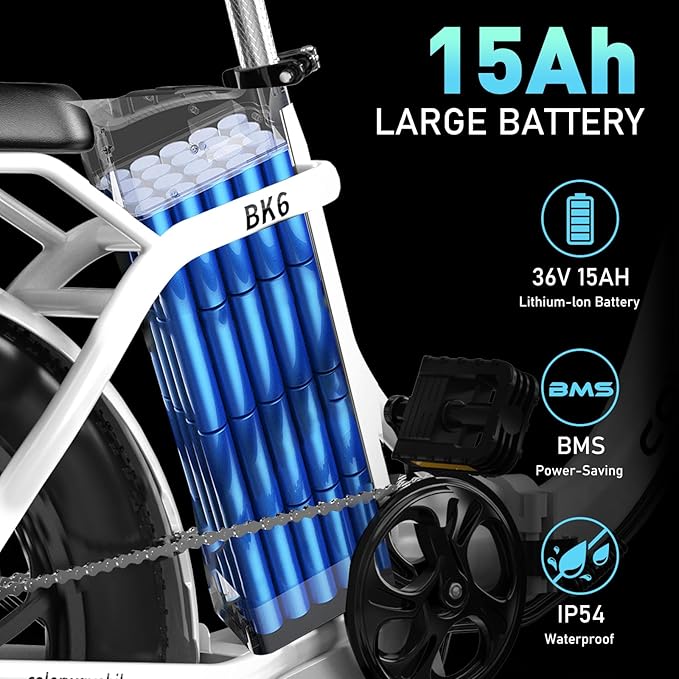 COLORWAY 20'' BK6S Electric Bike, Folding EBike, City Bike with 36V 15Ah Removable Battery, 7-Speed,with 250W Motor