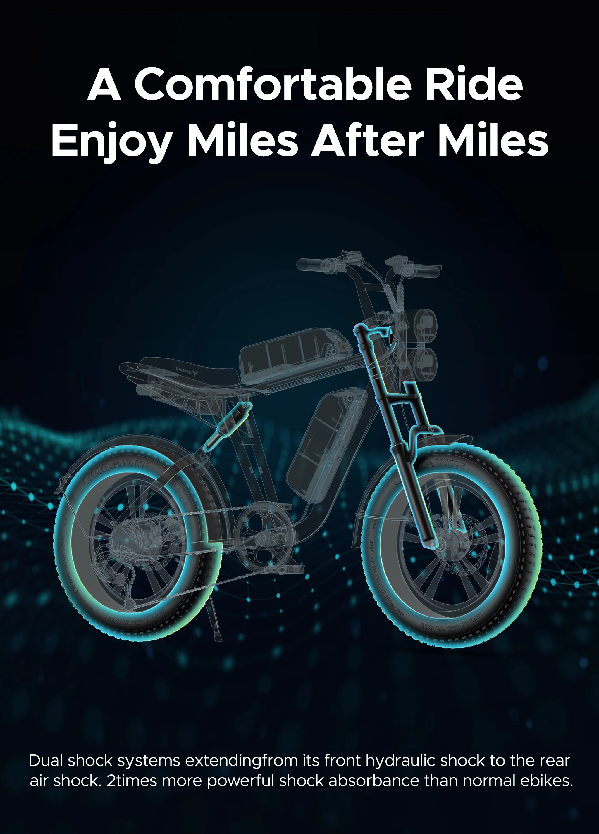 ENGWE M20 75KM+75KM Max Speed 25 km/h Dual Suspension Long Range E-bike Double Battery